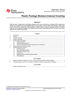 Plastic Package Moisture-Induced Cracking