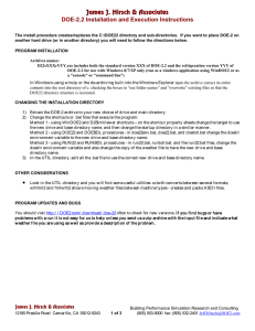 DOE-2.2 Installation and Execution Instructions
