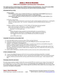 DOE-2.1E Installation and Execution Instructions