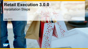 SAP Retail Execution 3.0 Installation