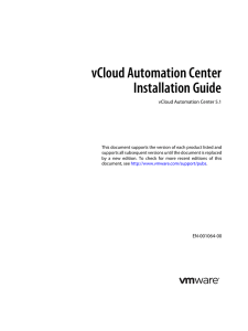vCloud Automation Center Installation Guide