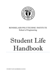 Student Life Handbook - Rensselaer Polytechnic Institute