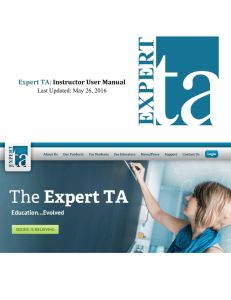 Expert TA: Instructor User Manual