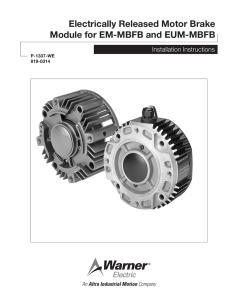 Electrically Released Motor Brake Module for EM