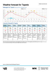 Weather forecast for Taparia