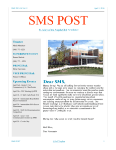 SMS Post Vol. 8 April 2016 - St. Mary of the Angels Catholic