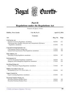 NS Royal Gazette Part II - Volume 40, No. 8