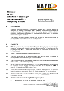 Standard PR 003 Definition of passenger carrying capability