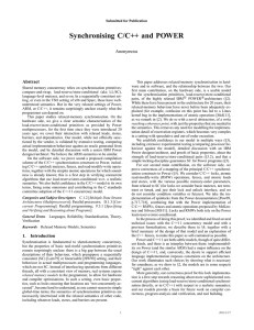 Synchronising C/C++ and POWER