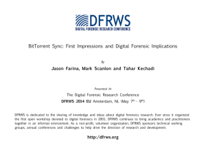 BitTorrent Sync: First Impressions and Digital Forensic