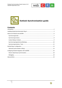 Outlook Synchronisation guide