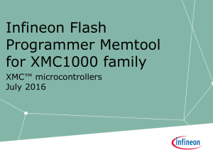 Tooling - Infineon Flash Programmer Memtool for XMC1000 Family