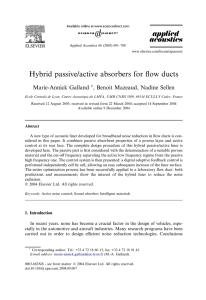 Hybrid passive/active absorbers for flow ducts