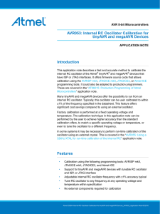 AVR053: Internal RC Oscillator Calibration for tinyAVR and