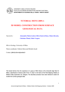 TUTORIAL MOVE 2009.1: 3D MODEL CONSTRUCTION FROM