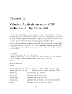 Chapter 12 Velocity Analysis on more CDP gathers and Dip Move-Out