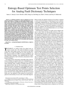Entropy-Based Optimum Test Points Selection for