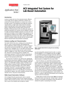 ACS Integrated Test System for Lab-Based Automation