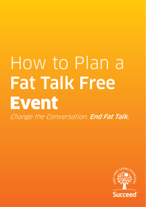 How to Plan a Fat Talk Free Event