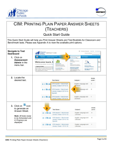 cim: printing plain paper answer sheets (teachers)