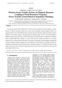 Wireless Power Transfer System via Magnetic Resonant Coupling at