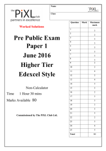 Pre Public Exam Paper 1 June 2016 Higher Tier Edexcel Style