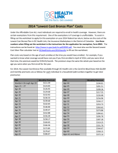 2014 “Lowest Cost Bronze Plan”