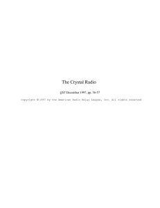 The Crystal Radio