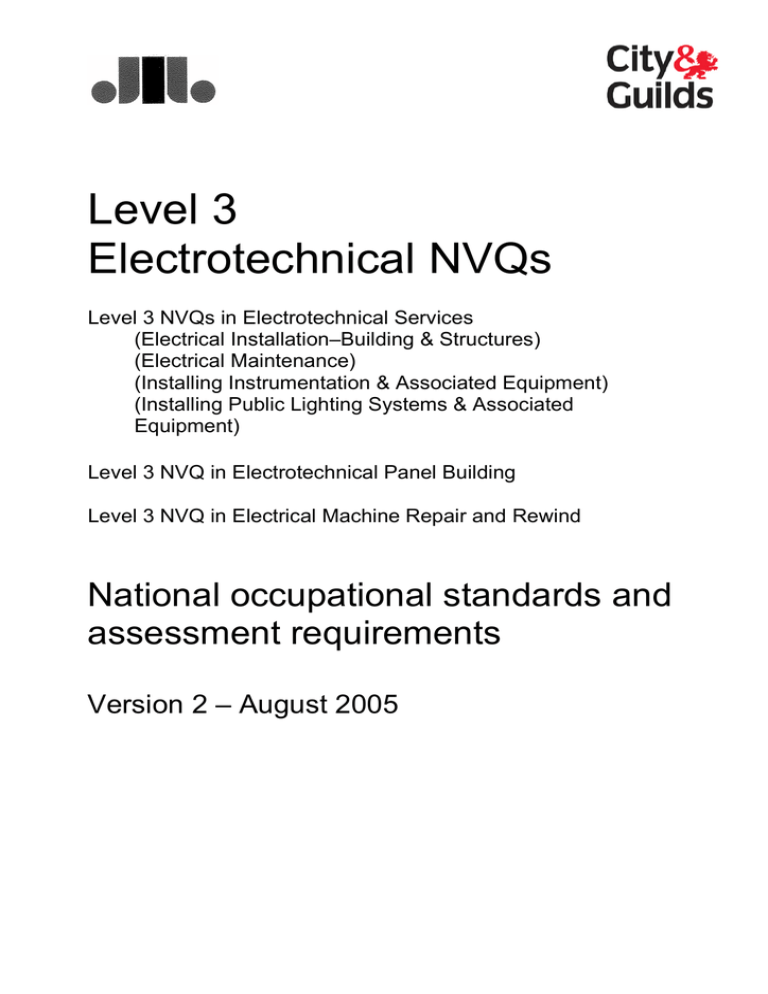 Level 3 Electrotechnical NVQs BQ