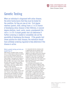 Genetic Testing - University of Chicago Celiac Disease Center