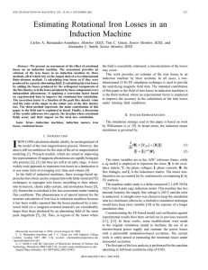 Estimating rotational iron losses in an induction machine