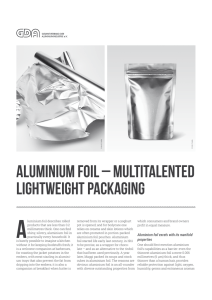 Aluminium foil - multitalented lightweight packaging