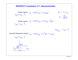 MOSFET transistor I