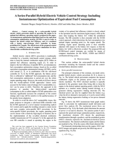 A Series-Parallel Hybrid Electric Vehicle Control