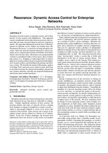 Resonance: Dynamic Access Control for Enterprise Networks