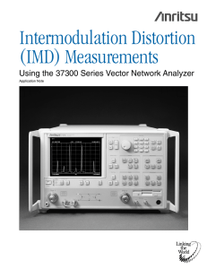 Intermodulation Distortion (IMD) Measurements Application Note
