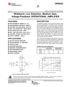Wideband, Low Distortion, Medium Gain, Voltage