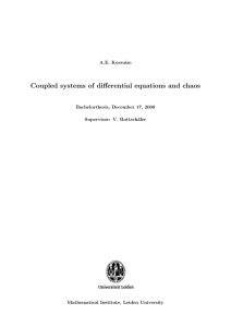 Coupled systems of differential equations and chaos
