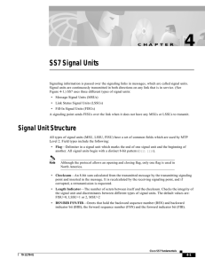 4 SS7 Signal Units