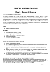 Merit and Demerit System