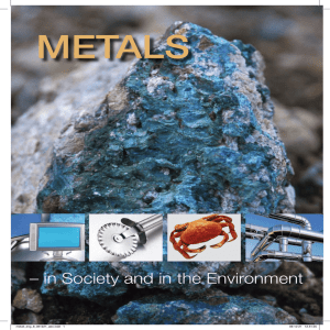 Metals - in Society and in the Environment