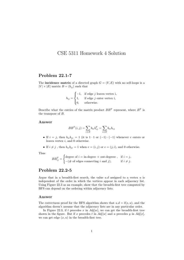 Cse 5311 Homework 4 Solution