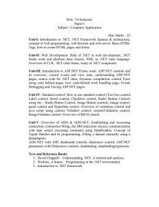 B.Sc. VI-Semester Paper-I Subject : Computer Application Max