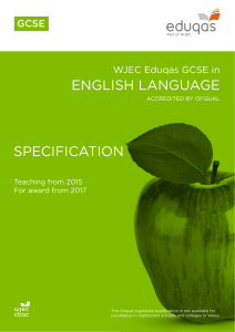 english language specification