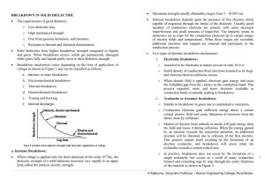 Breakdown in Solid Dielectrics: Mechanisms & Strength