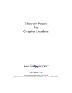 Chapter Pages For Chapter Leaders