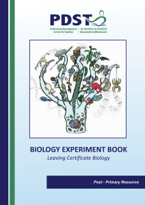 Biology experiment book