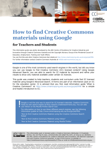 How to find Creative Commons materials using Google