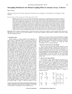 Decoupling Methods for the Mutual Coupling Effect in Antenna