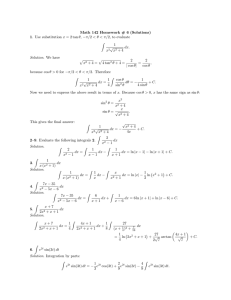1. Use substitution x = 2 tan θ - Math E-Mail